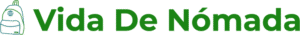 logotipo en forma de mochila - vida de nómada